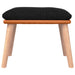 Scaun balansoar cu taburet, negru, textil - WALTI WALTI