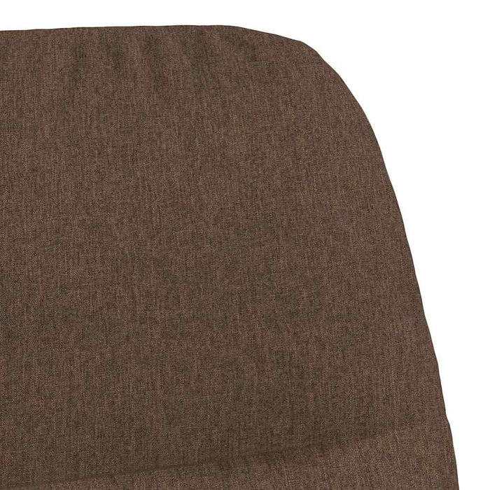 Scaun de relaxare cu taburet, maro, textil WALTI