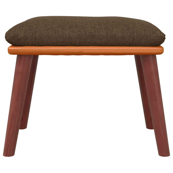 Scaun de relaxare cu taburet, maro, textil WALTI