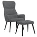 Scaun de relaxare cu taburet, gri deschis, material textil - WALTI WALTI