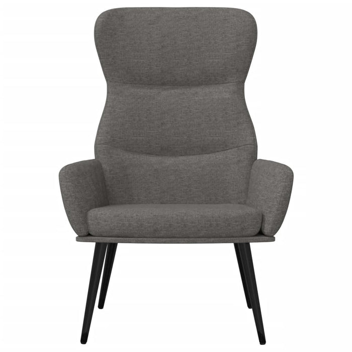 Scaun de relaxare cu taburet, gri deschis, material textil - WALTI WALTI