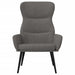 Scaun de relaxare cu taburet, gri deschis, material textil - WALTI WALTI