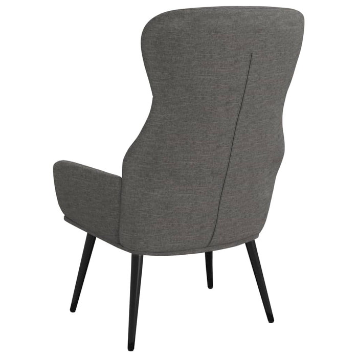 Scaun de relaxare cu taburet, gri deschis, material textil - WALTI WALTI