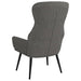 Scaun de relaxare cu taburet, gri deschis, material textil - WALTI WALTI