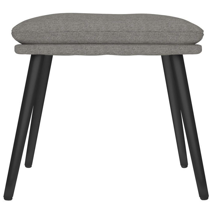 Scaun de relaxare cu taburet, gri deschis, material textil - WALTI WALTI