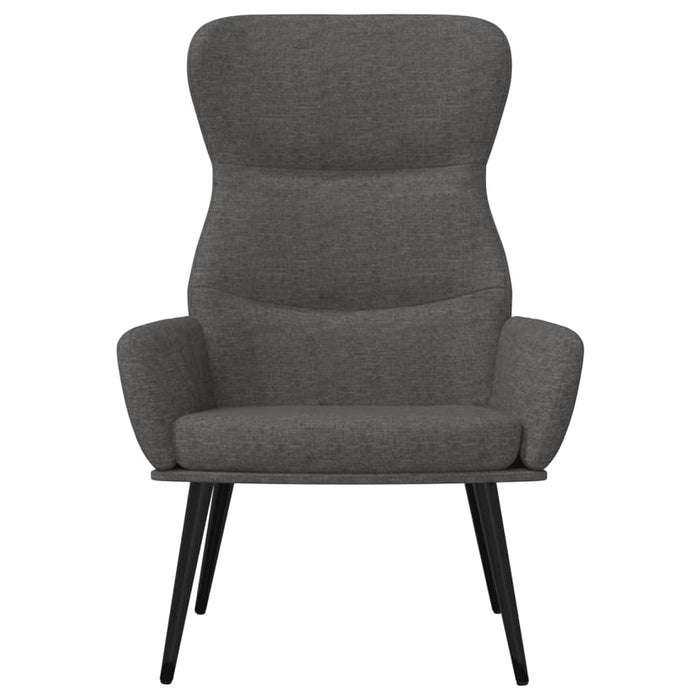 Scaun de relaxare cu taburet, gri închis, material textil - WALTI WALTI