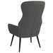 Scaun de relaxare cu taburet, gri închis, material textil - WALTI WALTI