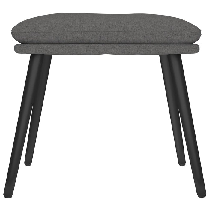 Scaun de relaxare cu taburet, gri închis, material textil - WALTI WALTI
