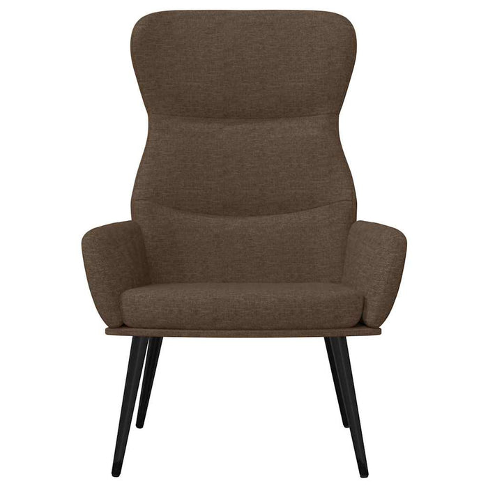 Scaun de relaxare cu taburet, maro, textil WALTI