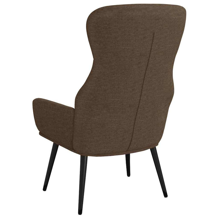 Scaun de relaxare cu taburet, maro, textil WALTI