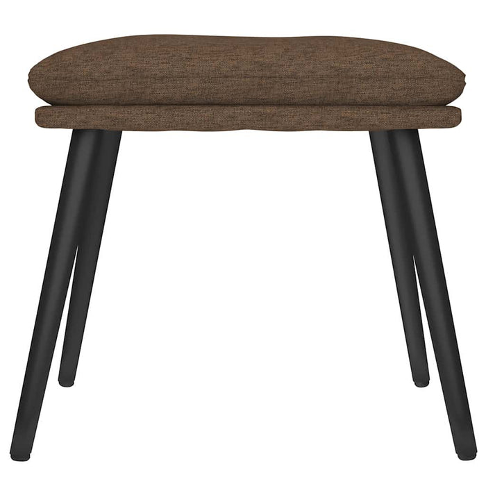Scaun de relaxare cu taburet, maro, textil WALTI