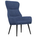 Scaun de relaxare cu taburet, albastru, textil - WALTI WALTI