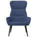 Scaun de relaxare cu taburet, albastru, textil - WALTI WALTI