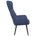 Scaun de relaxare cu taburet, albastru, textil - WALTI WALTI