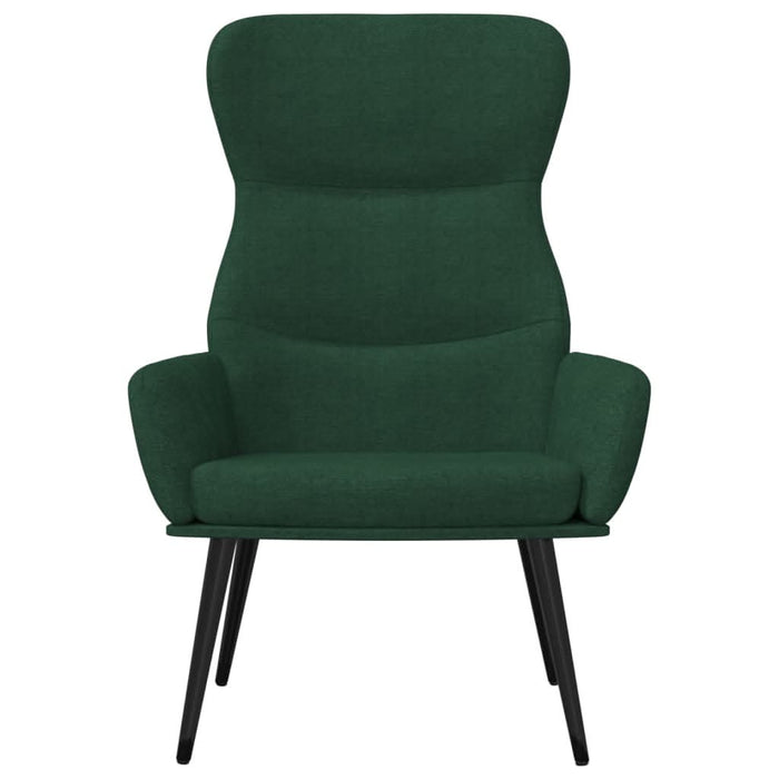 Scaun de relaxare cu taburet, verde închis, catifea WALTI