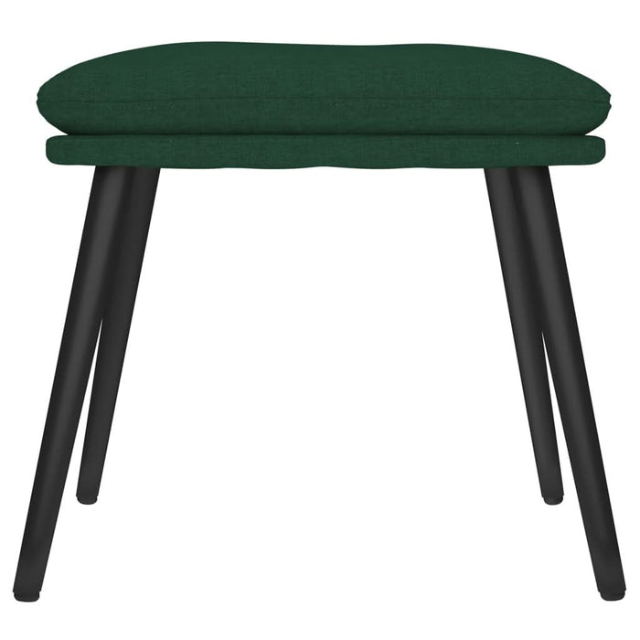 Scaun de relaxare cu taburet, verde închis, catifea WALTI