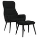 Scaun de relaxare cu taburet, negru, textil - WALTI WALTI