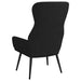 Scaun de relaxare cu taburet, negru, textil - WALTI WALTI