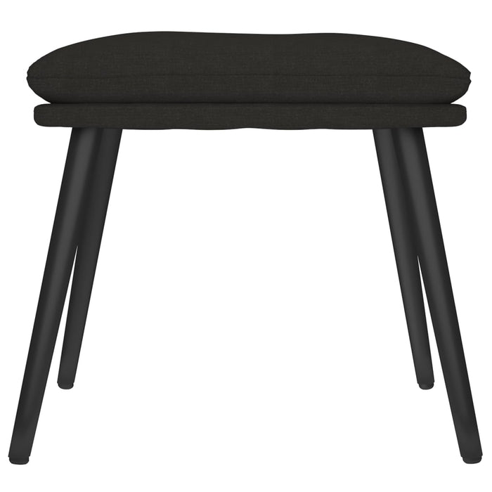 Scaun de relaxare cu taburet, negru, textil - WALTI WALTI