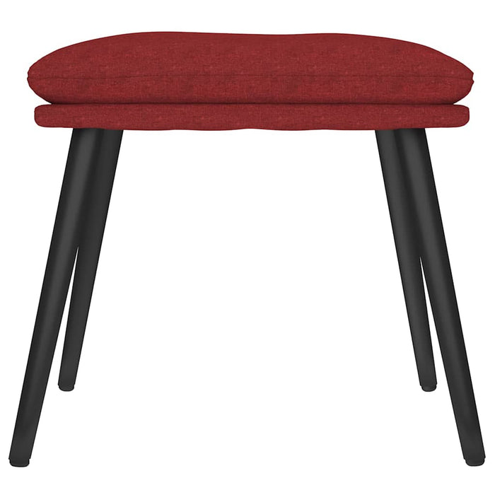 Scaun de relaxare cu taburet, roșu vin, textil WALTI