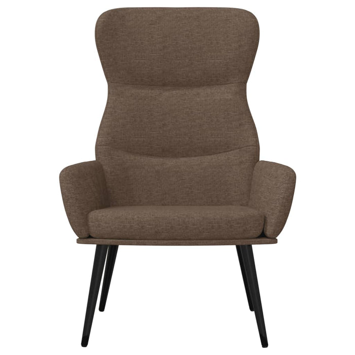 Scaun de relaxare cu taburet, gri taupe, textil WALTI