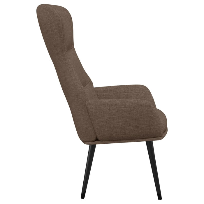 Scaun de relaxare cu taburet, gri taupe, textil WALTI