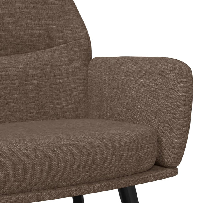 Scaun de relaxare cu taburet, gri taupe, textil WALTI