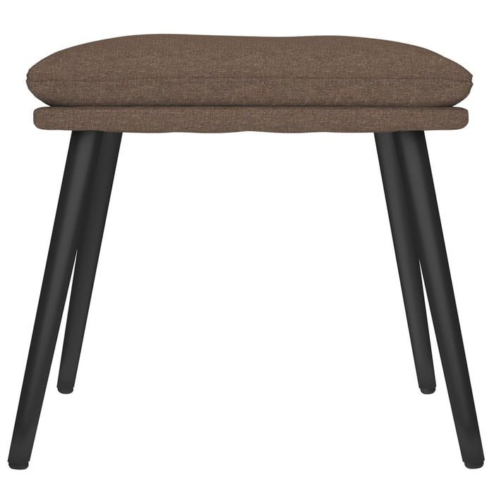 Scaun de relaxare cu taburet, gri taupe, textil WALTI