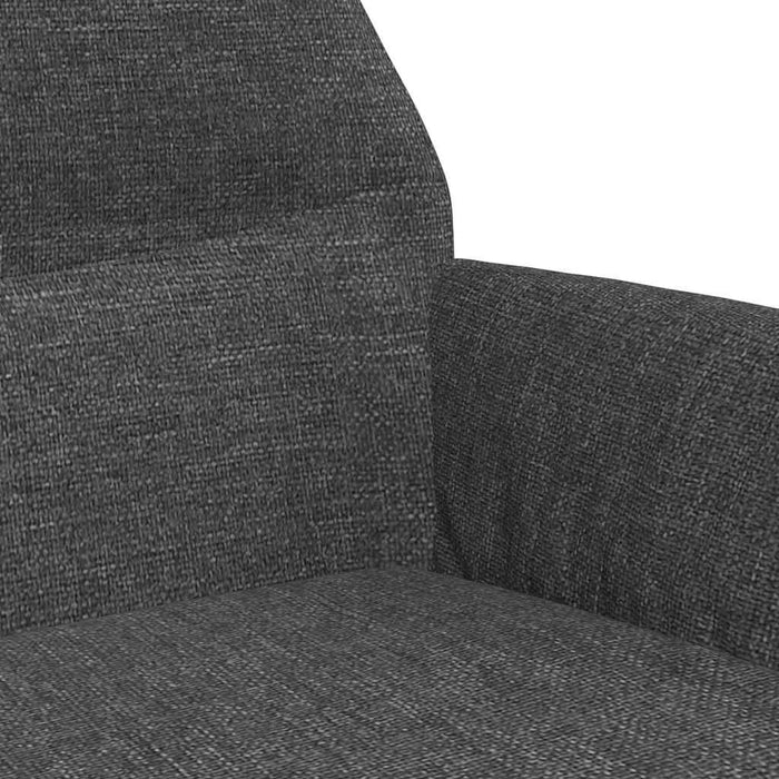 Scaun de relaxare cu taburet, gri închis, material textil WALTI