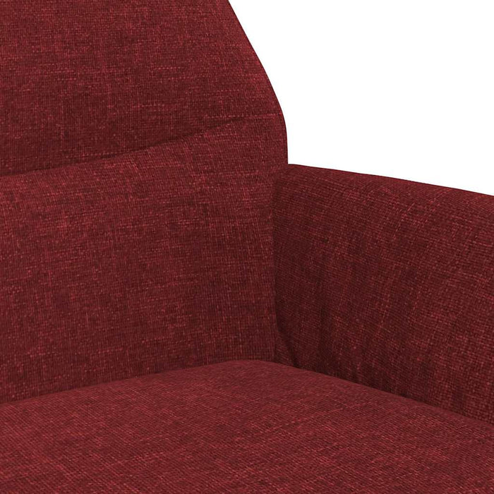 Scaun de relaxare cu taburet, roșu vin, textil WALTI