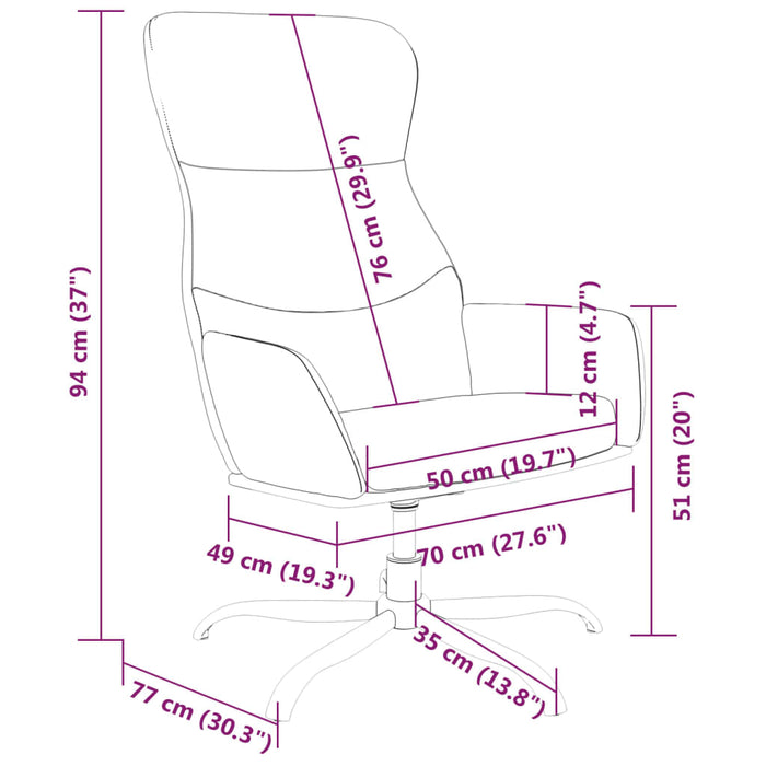 Scaun de relaxare cu taburet, gri deschis, material textil - WALTI WALTI