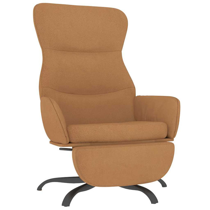 Scaun de relaxare cu suport picioare, gri taupe, microfibră WALTI