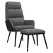 Scaun relaxare cu taburet, gri deschis, textil/piele ecologică - WALTI WALTI