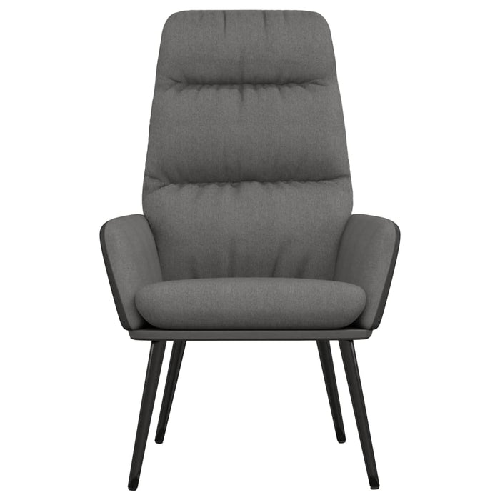 Scaun relaxare cu taburet, gri deschis, textil/piele ecologică - WALTI WALTI