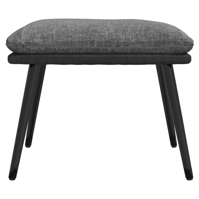 Scaun relaxare cu taburet, gri deschis, textil/piele ecologică - WALTI WALTI
