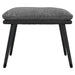 Scaun relaxare cu taburet, gri deschis, textil/piele ecologică - WALTI WALTI