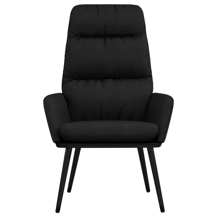 Scaun de relaxare cu taburet, crem, textil și piele ecologică WALTI