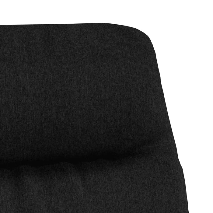 Scaun de relaxare cu taburet, crem, textil și piele ecologică WALTI