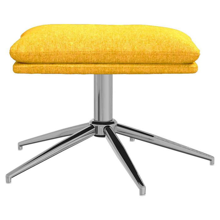 Scaun relaxare cu taburet, galben muștar, textil WALTI