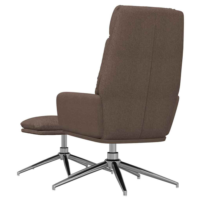 Scaun de relaxare cu taburet, gri taupe, textil WALTI