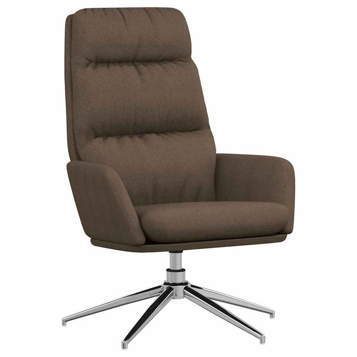 Scaun de relaxare cu taburet, gri taupe, textil WALTI