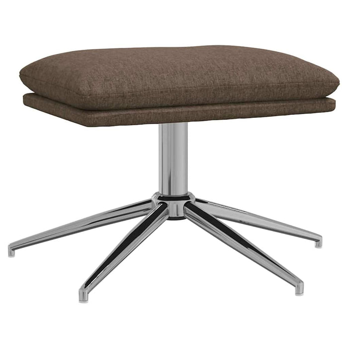 Scaun de relaxare cu taburet, gri taupe, textil WALTI