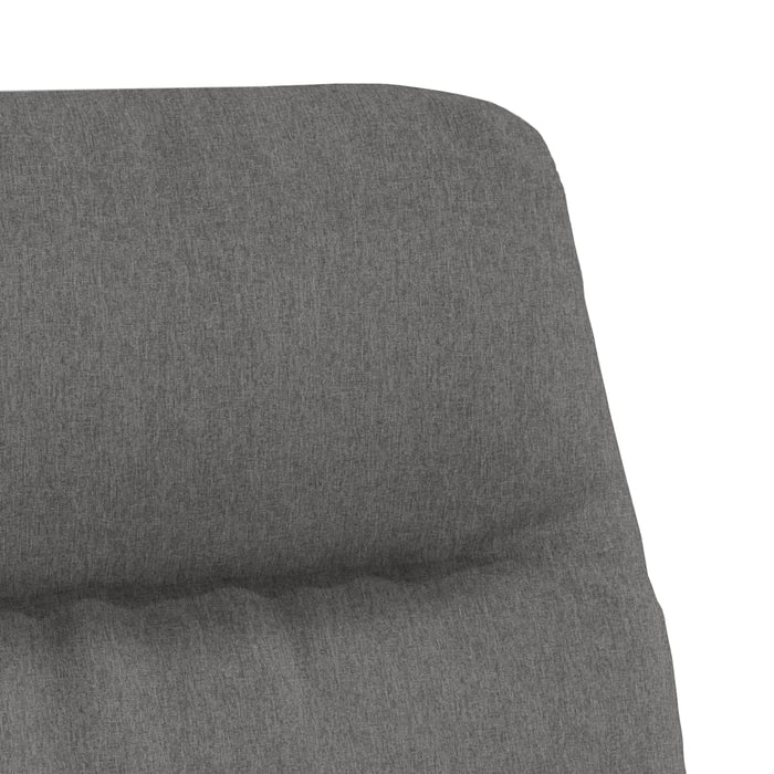 Scaun de relaxare cu taburet, gri deschis, material textil - WALTI WALTI