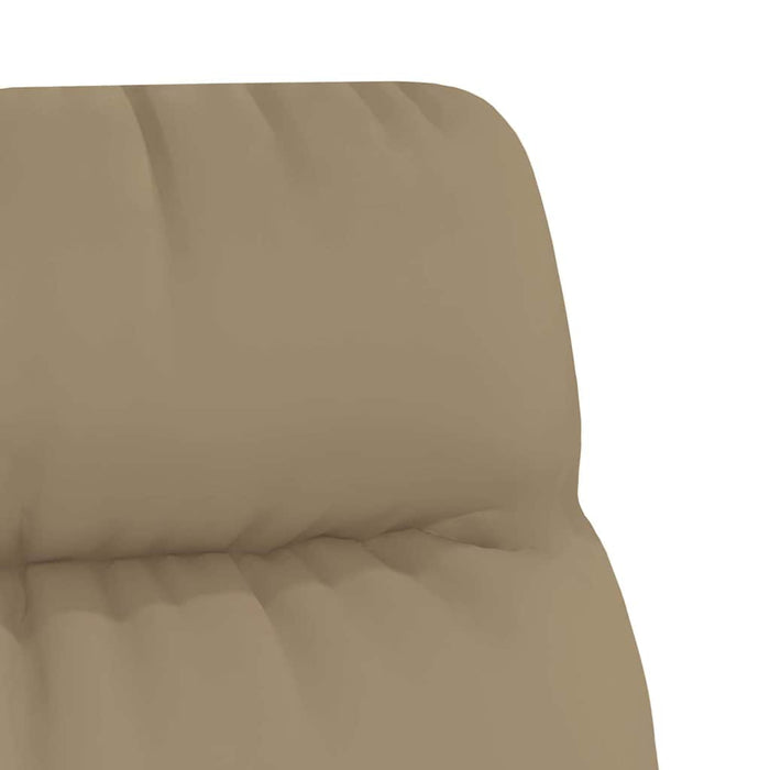 Scaun de relaxare cu taburet, cappuccino, piele ecologică WALTI