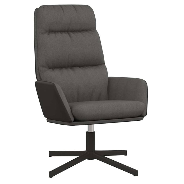 Scaun de relaxare cu taburet, gri închis, textil WALTI