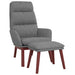 Scaun de relaxare cu taburet, gri deschis, material textil - WALTI WALTI