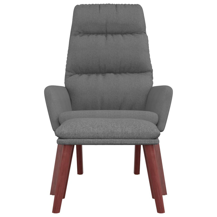 Scaun de relaxare cu taburet, gri deschis, material textil - WALTI WALTI