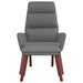 Scaun de relaxare cu taburet, gri deschis, material textil - WALTI WALTI