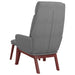 Scaun de relaxare cu taburet, gri deschis, material textil - WALTI WALTI