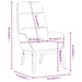 Scaun de relaxare cu taburet, gri deschis, material textil - WALTI WALTI